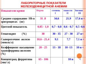 Анемия по анализам крови