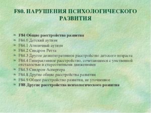 Ф-80.1 указала психиатр осмотр в 1год