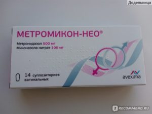 Лечение свечами метромикон-нео во время месячных