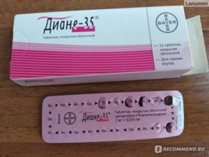 Пропуск таблетки Диане 35