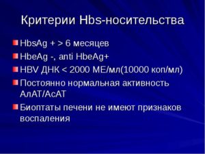 Носительство HBsAG