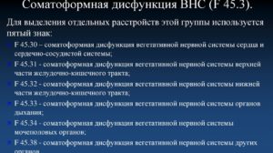 Дисфункция вегетативной нервной системы