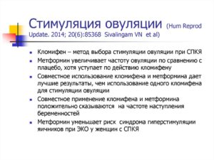 Стимуляция овуляции клостилбегитом при спкя