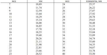 32 неделя беременности толщина плаценты 0 степени