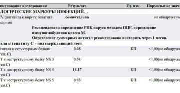 Сомнительный результат на гепатит с